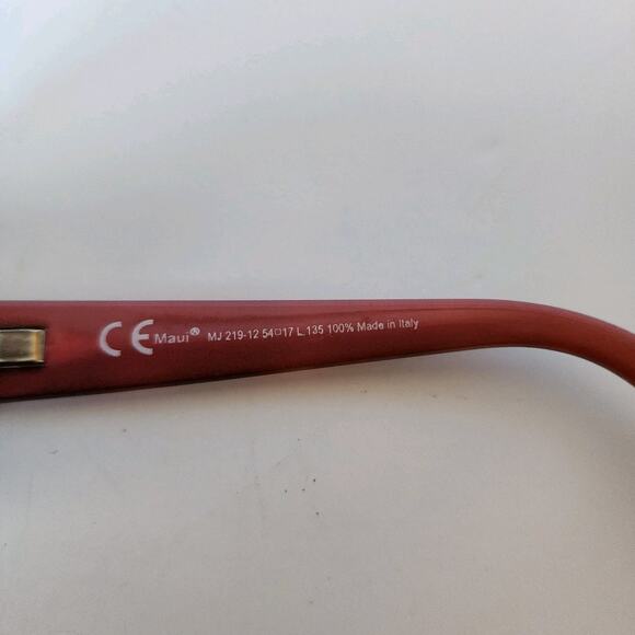 Maui Jim Sunglasses Punchbowl MJ219 12 Pink Brown Woodgrain 54-17-135 Italy - Picture 8 of 8